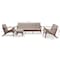 Baxton Studio Bianca Walnut Wood Light Grey Tufted Livingroom Sofa Set 140-7548-7549-7550-7551 - alternate 7